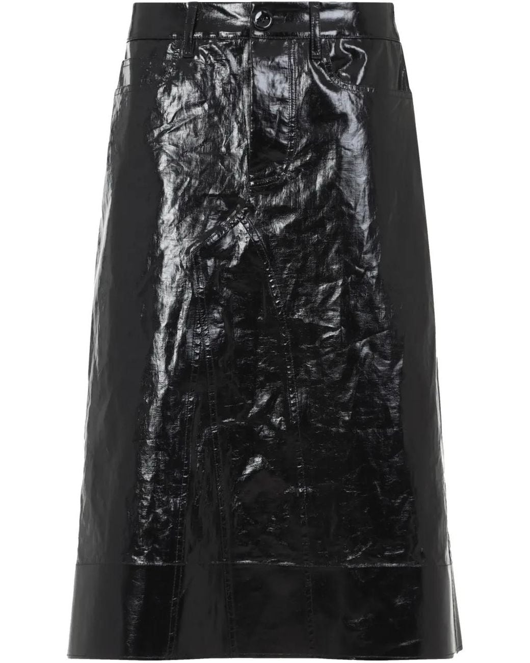 Jil Sander Black Linen Skirt