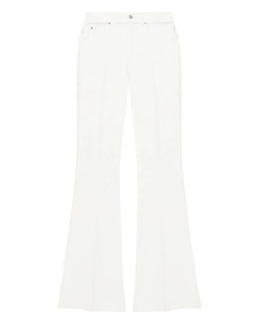 McQueen White Wide-Leg Jeans