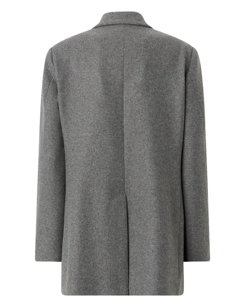 Pinko Gray Double-Breasted Wool-Blend Jacket