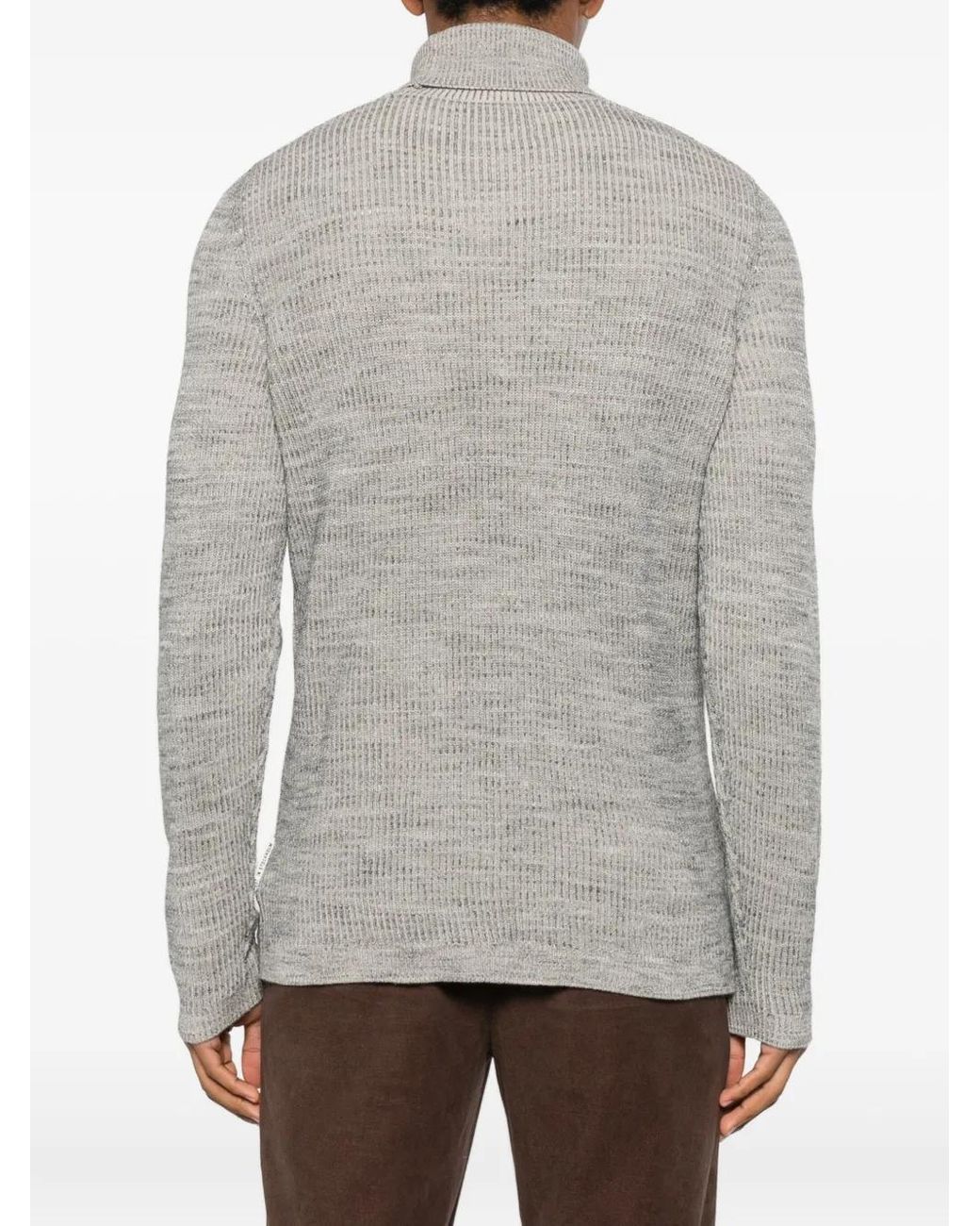 Marc O' Polo Gray Pull En Maille Épaisse À Col Roulé for men