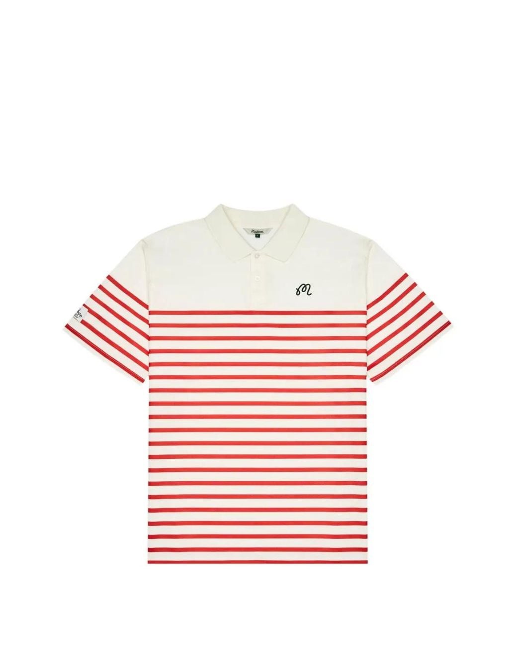 Malbon Golf Striped-Pattern Polo Shirt in Pink for Men | Lyst