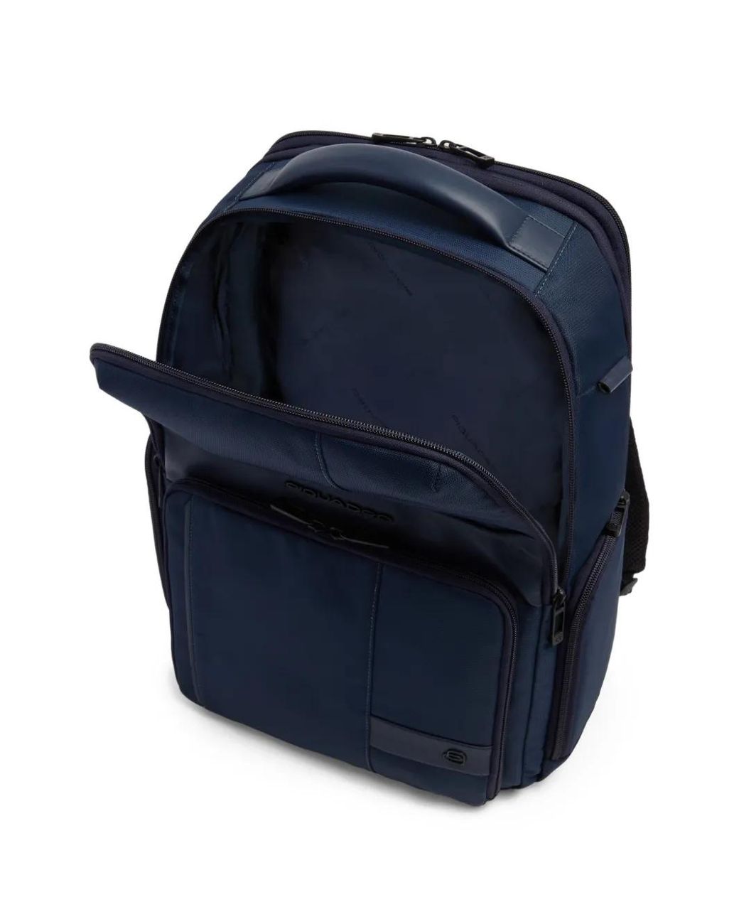 Piquadro Blue Expandable Laptop Backpack for men