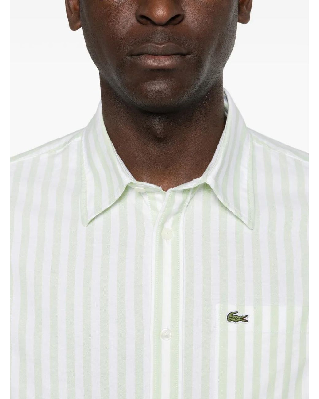 Lacoste White Striped Shirt for men