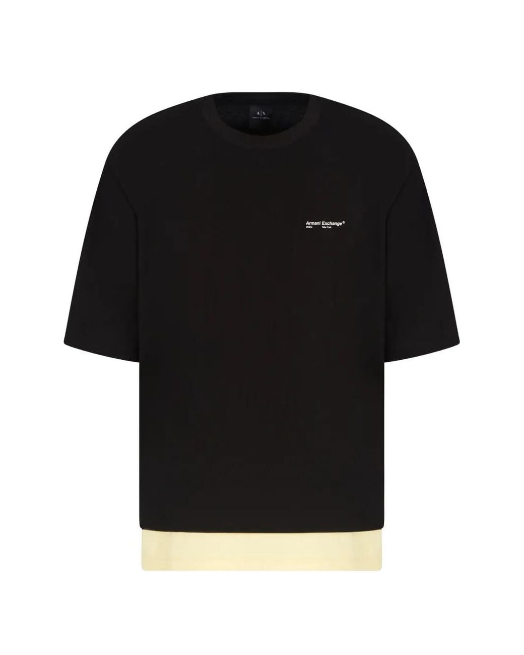 ARMANI EXCHANGE Black Logo-Print T-Shirt for men