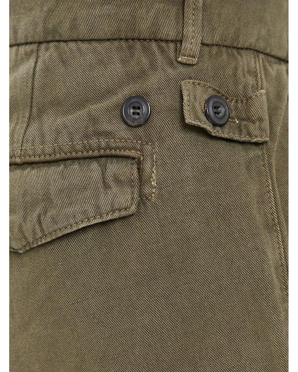 Sisley Green Button Shorts for men