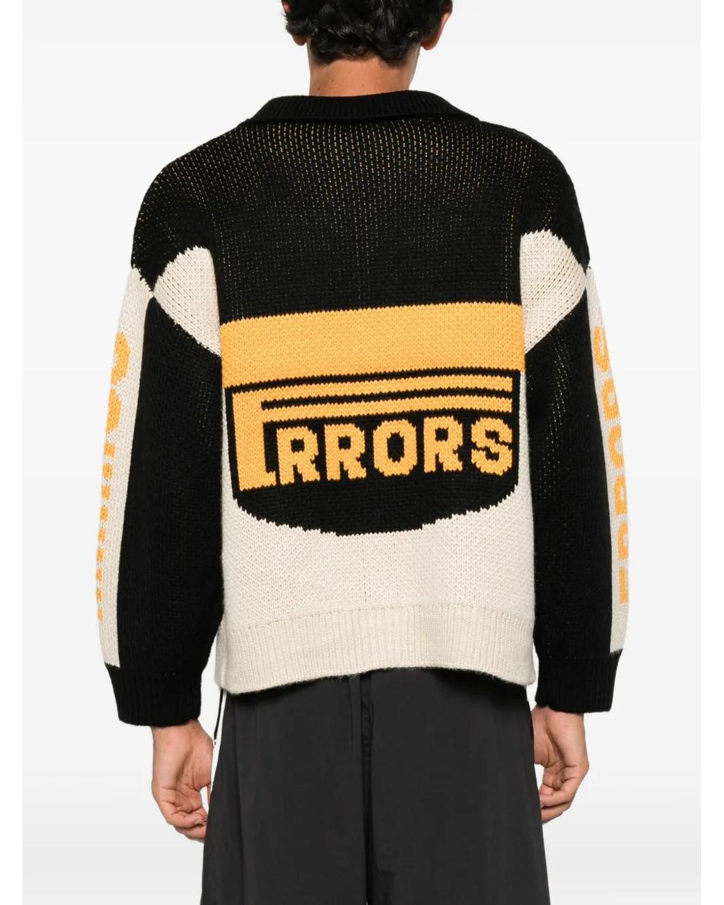 House of Errors Metallic Cardigan À Logo En Intarsia for men