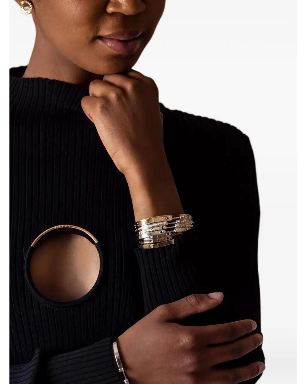 Nouvel Heritage Black Bracelet Under The Stars Orné De Diamants