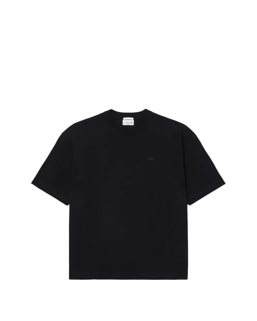 Lacoste Black Logo-Patch T-Shirt for men