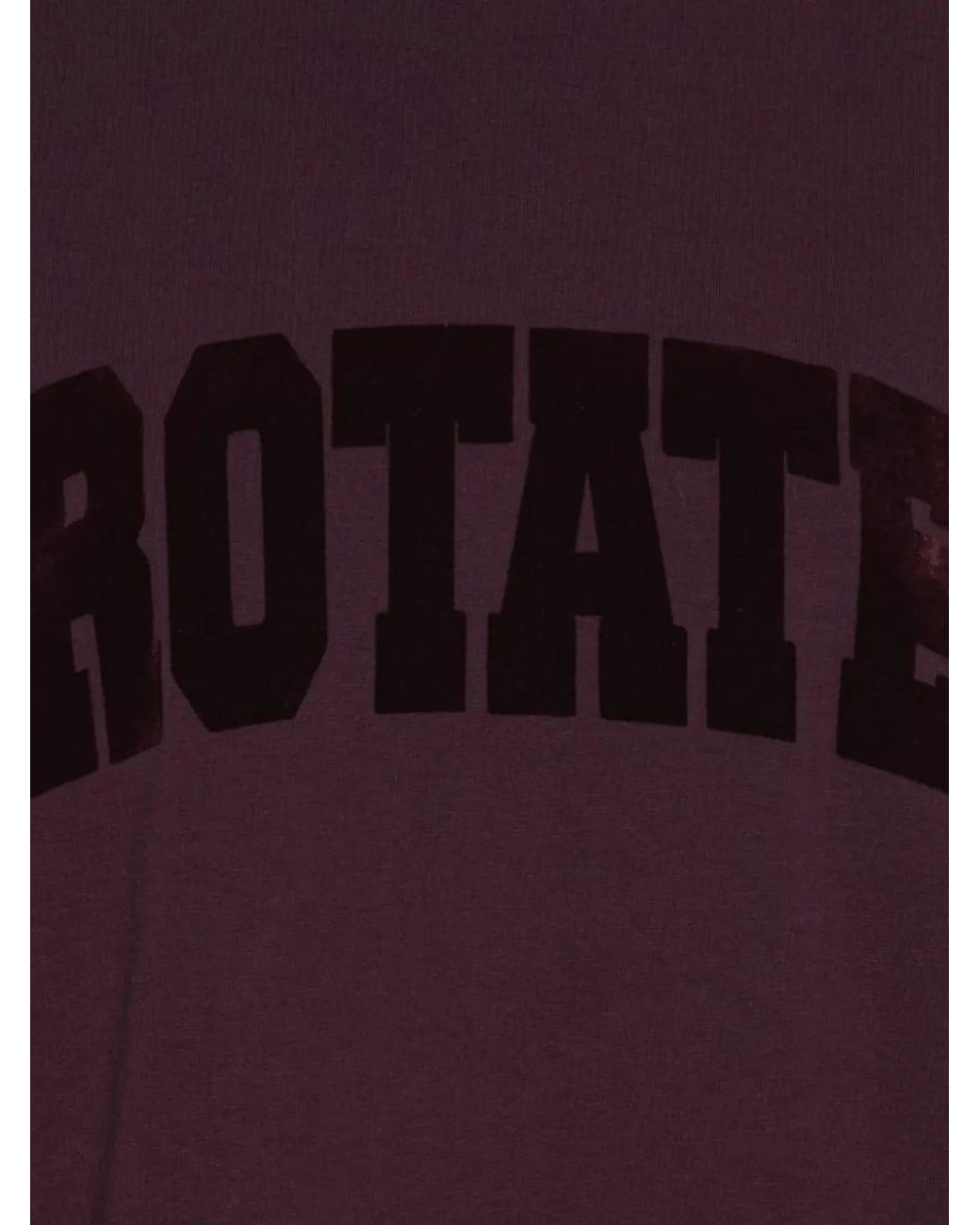ROTATE BIRGER CHRISTENSEN Purple Jersey Oversized T-Shirt Bordeaux