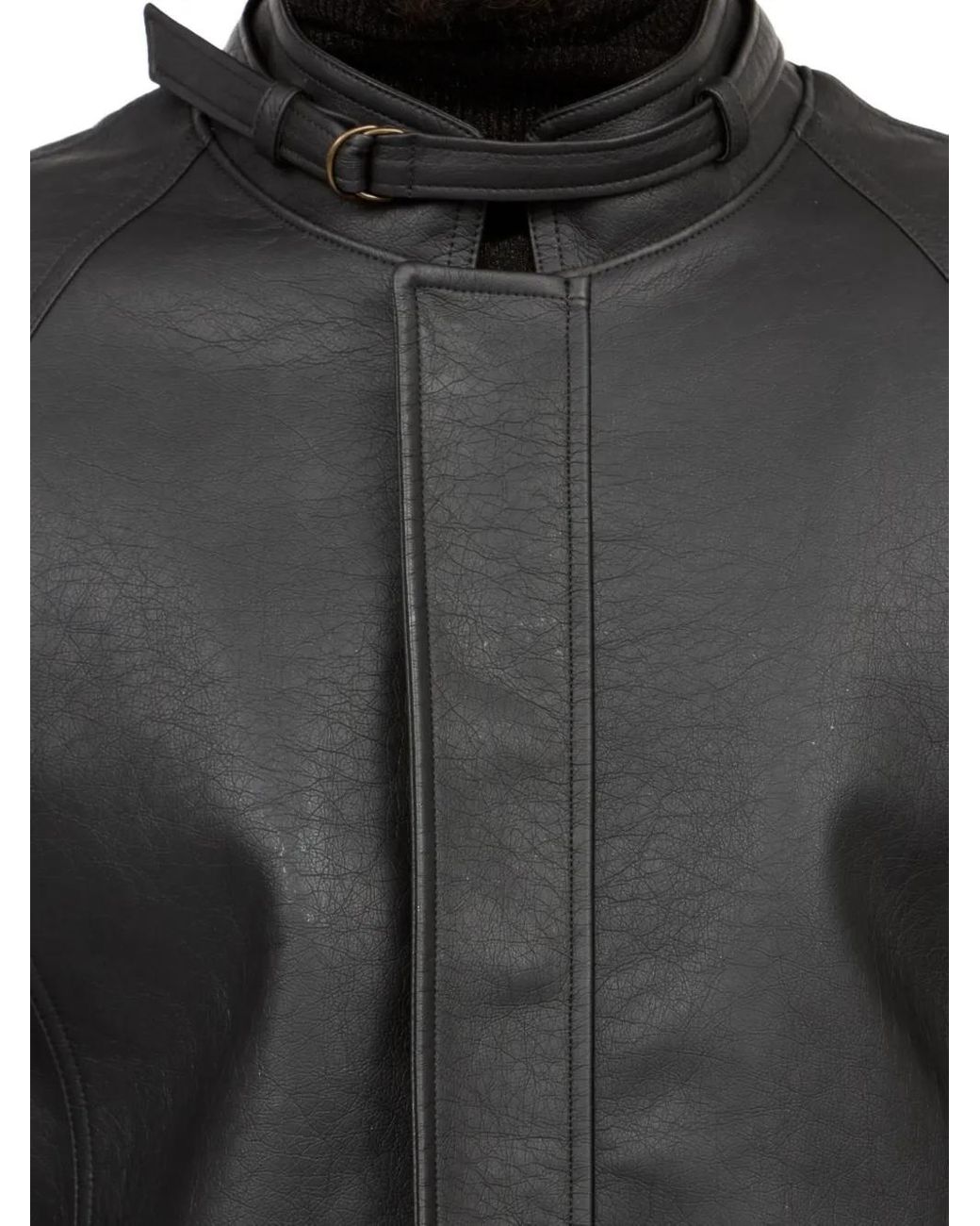 MM6 by Maison Margiela Black Belted Raglan-Sleeve Jacket for men