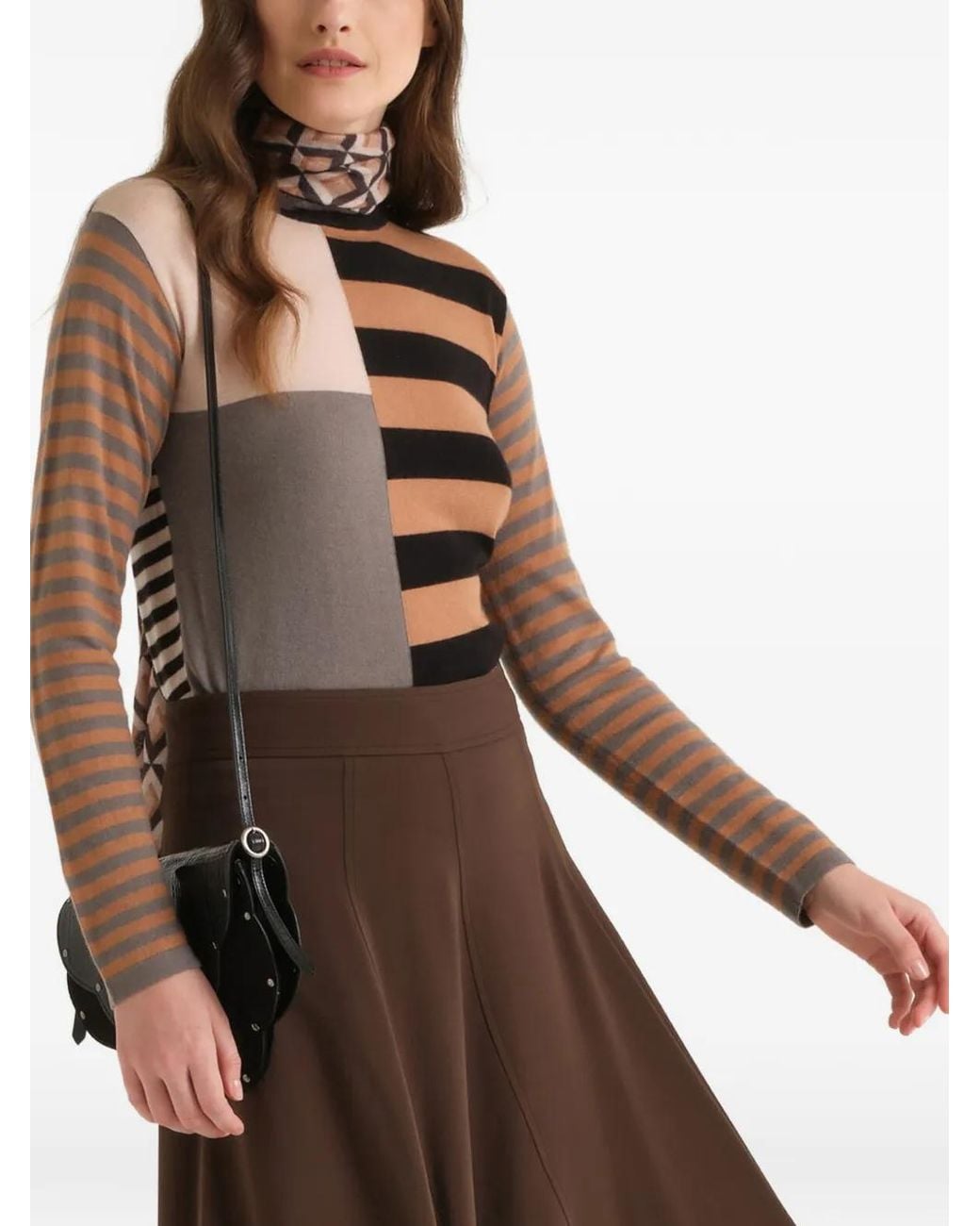 Maliparmi Brown Pull Rhythm En Maille