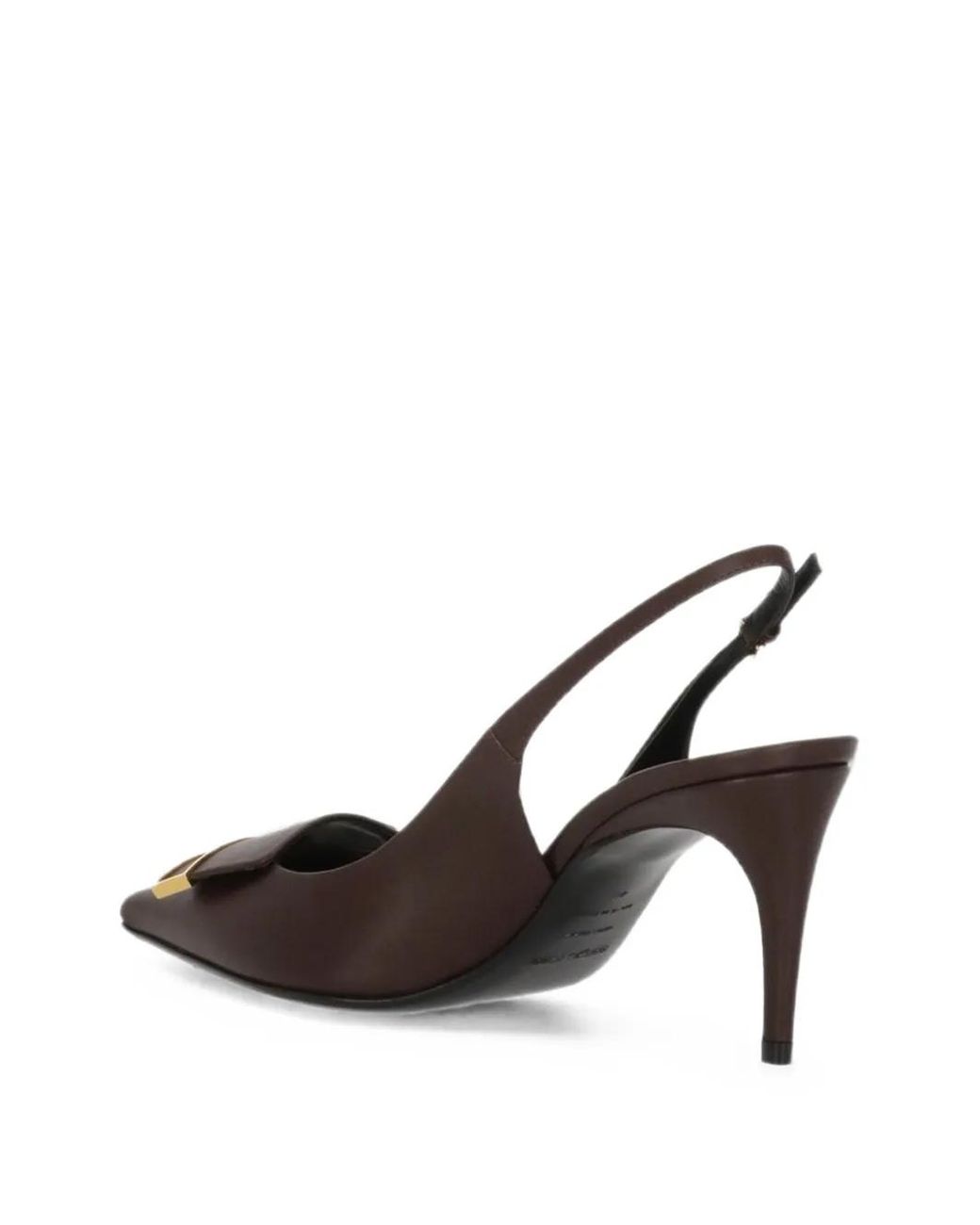 Sergio Rossi Metallic Sr Evolv Plaque-Detail Pointed-Toe Slingback Pumps