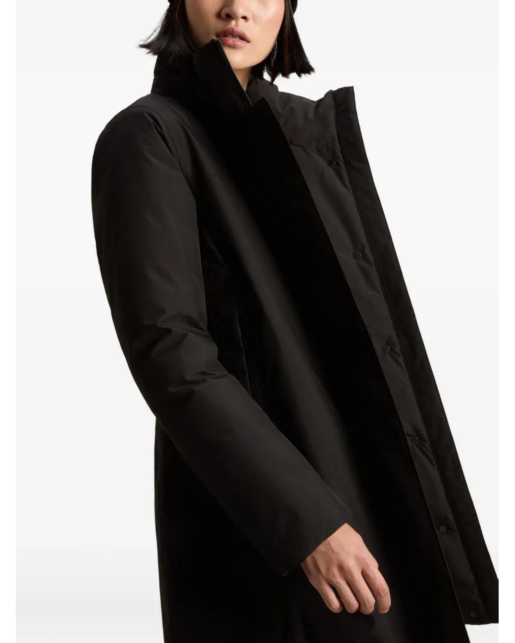 Woolrich Black Hooded Parka Coat