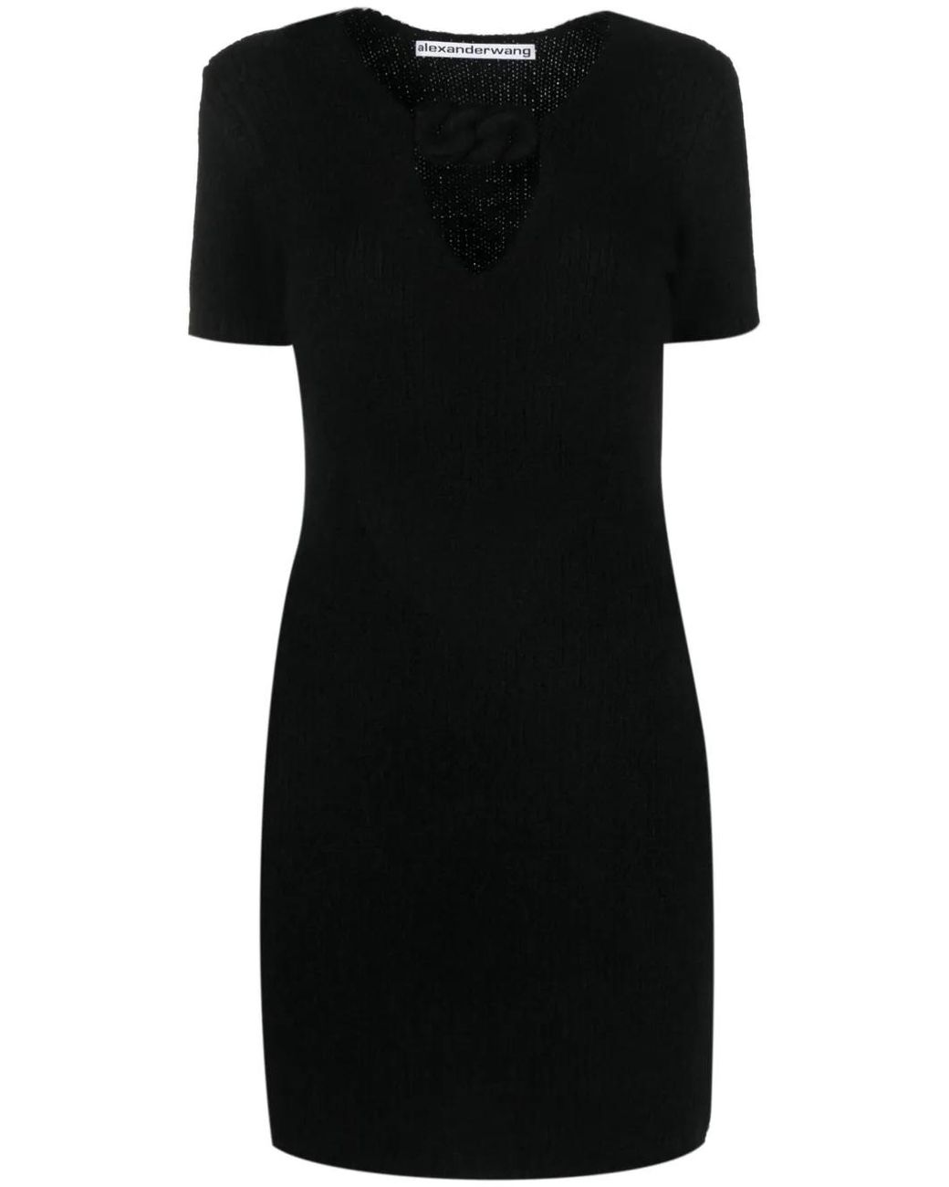 Alexander Wang Black Rope-Detail Knitted Minidress