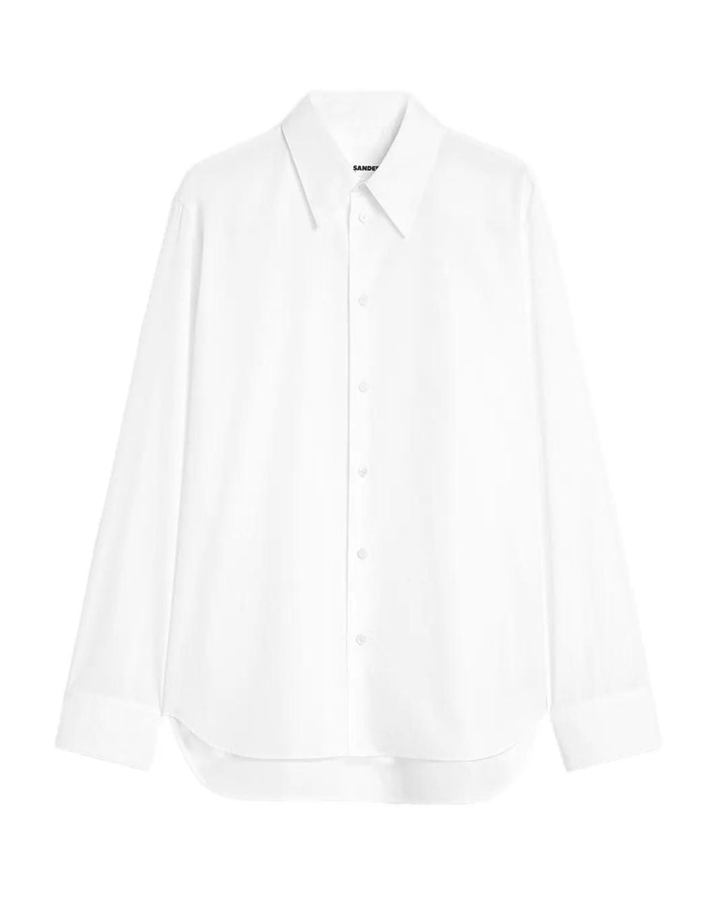 Jil Sander White Cotton Poplin Shirt for men