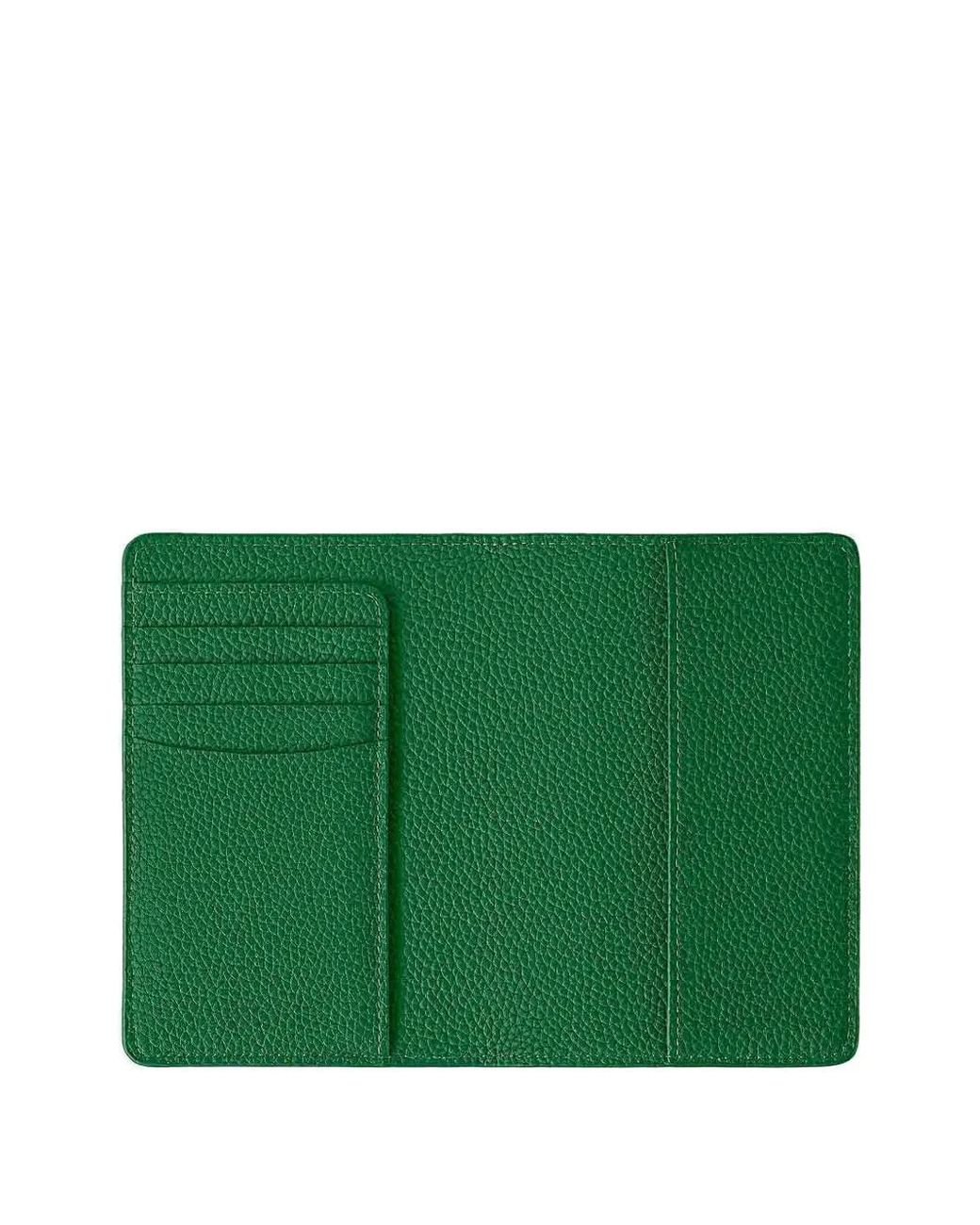 Maison De Sabre Green Étui De Passeport À Plaque Logo