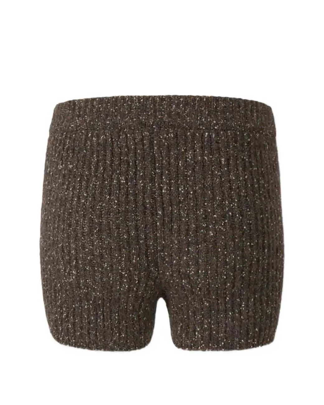 ELY ELY Gray Short En Maille Côtelée