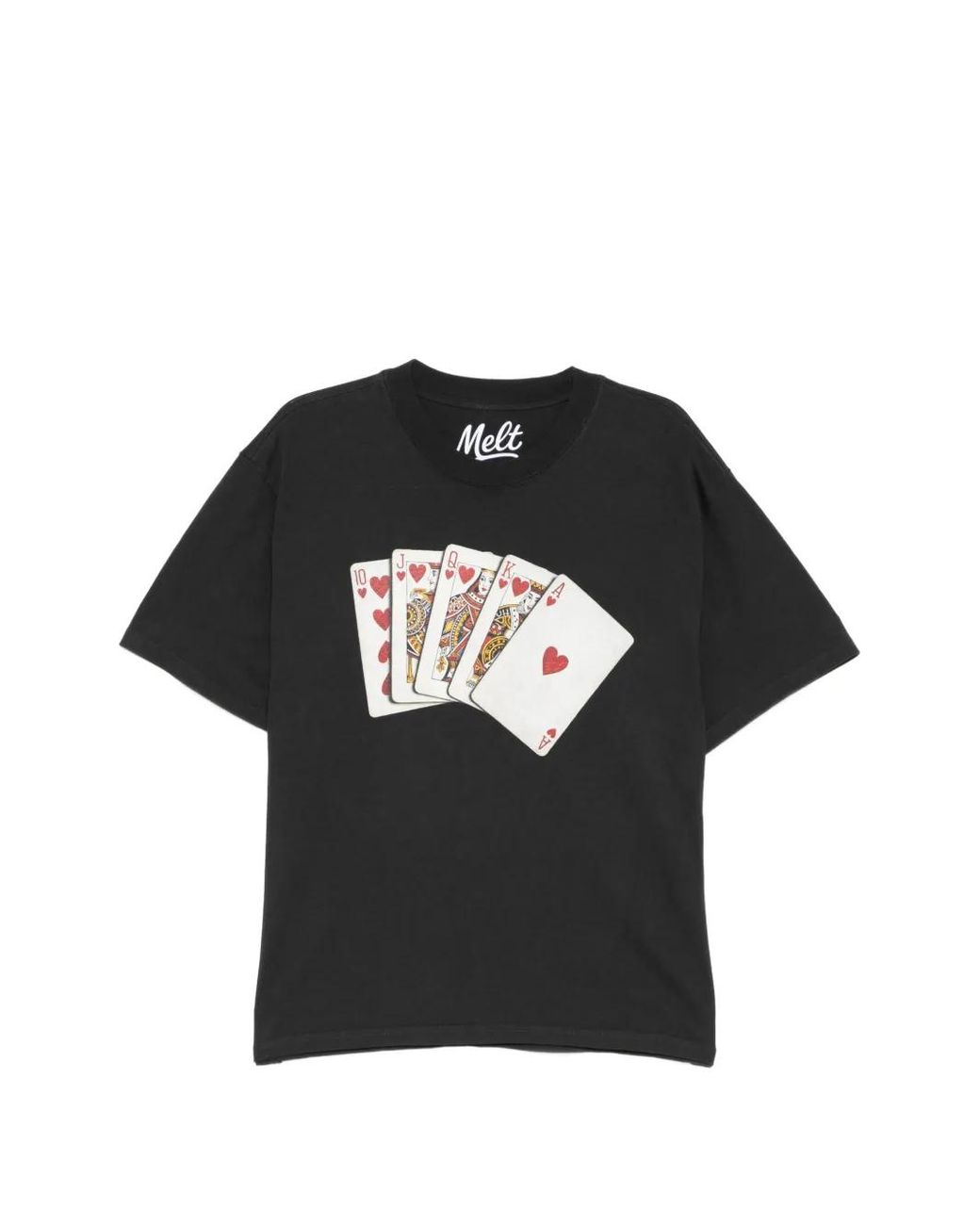 Melt Black Graphic-Print T-Shirt for men