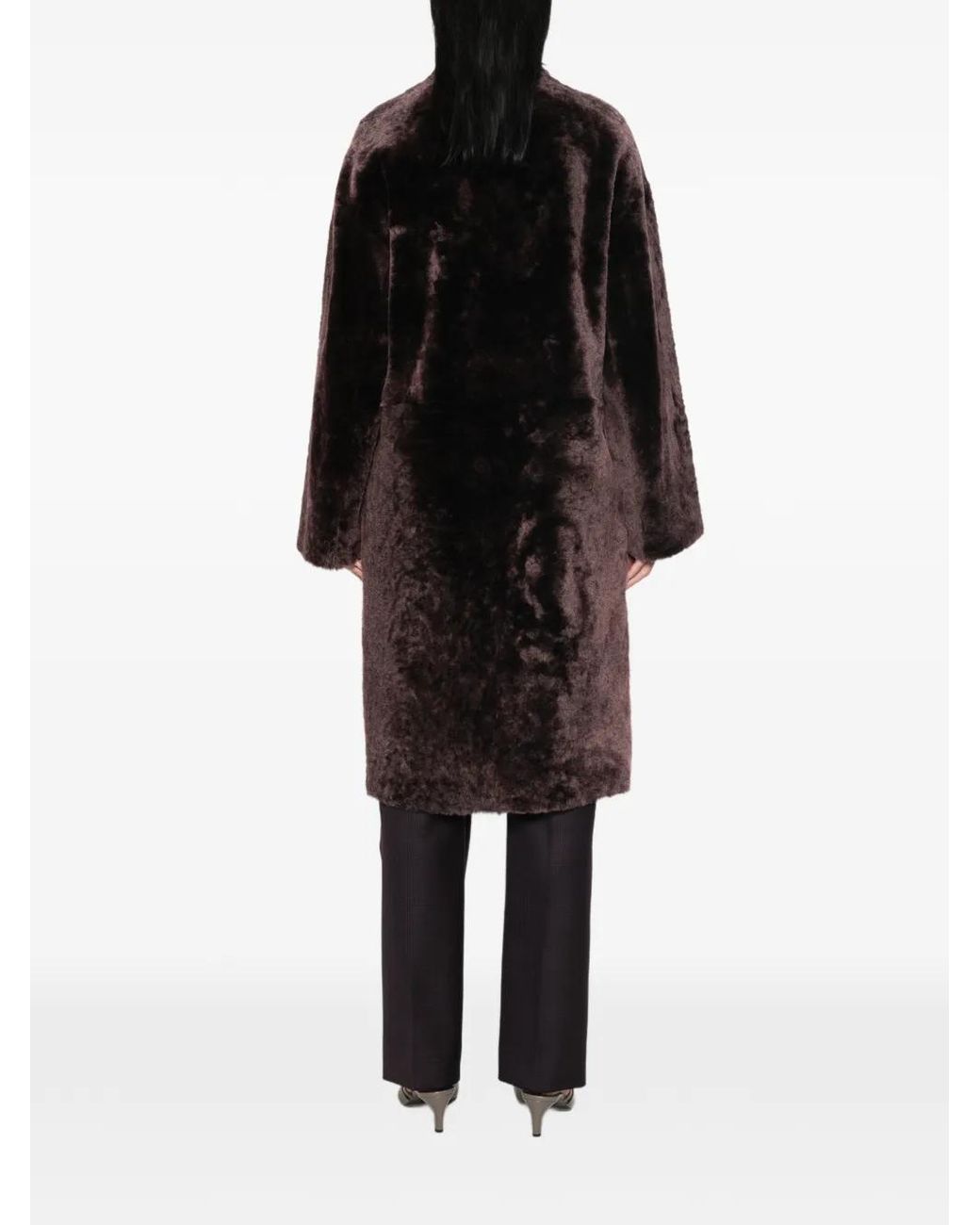 Joseph Black Reversible Shearling Coat