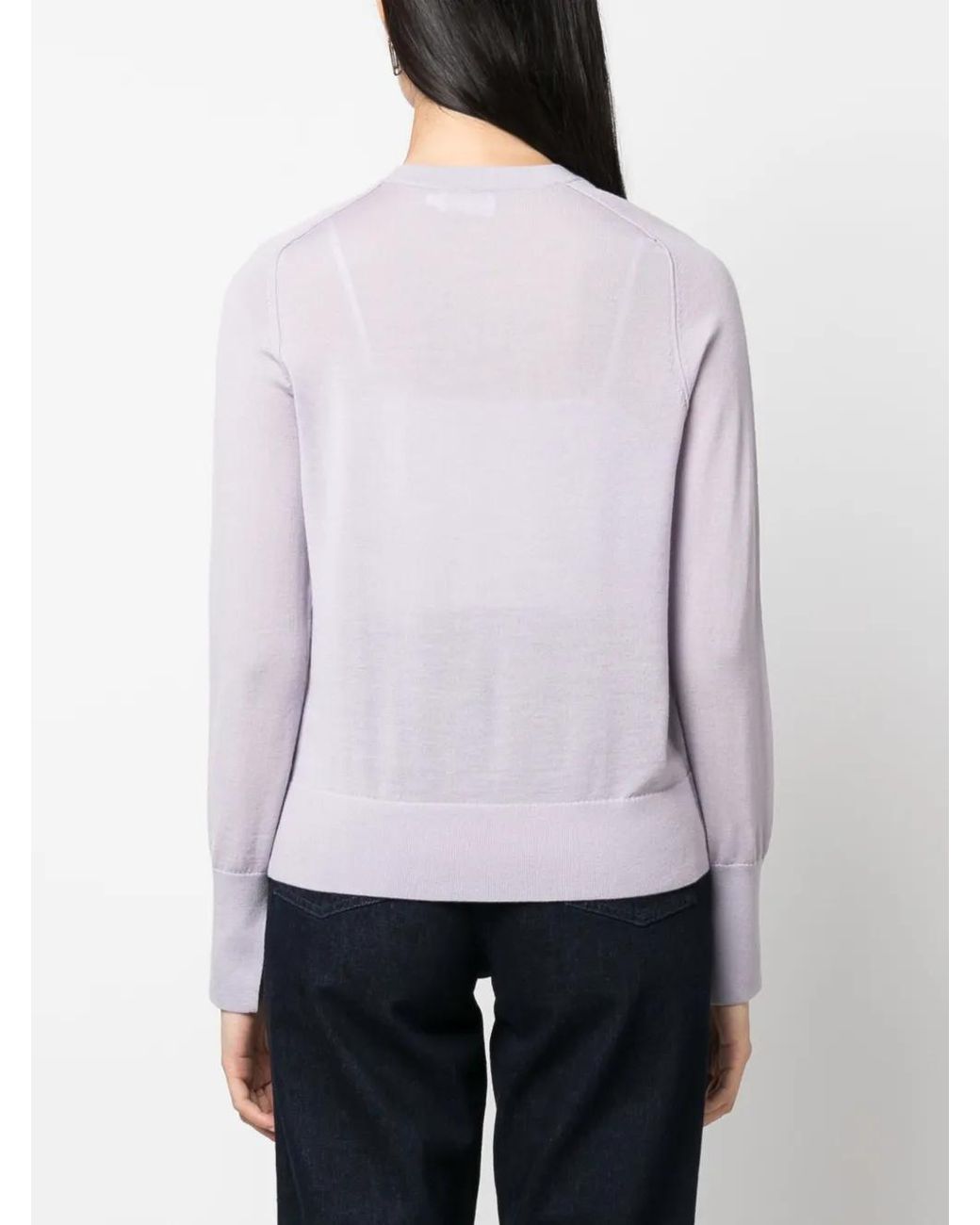Calvin Klein Purple Pull En Maille Fine