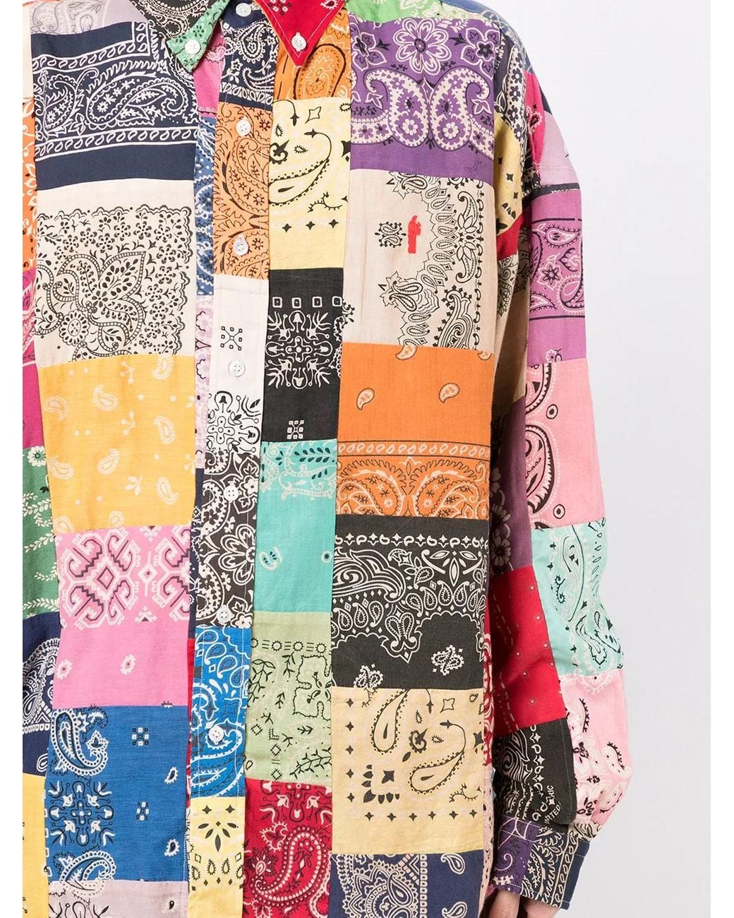 READYMADE Multicolor Patchwork Cotton Shirt for men