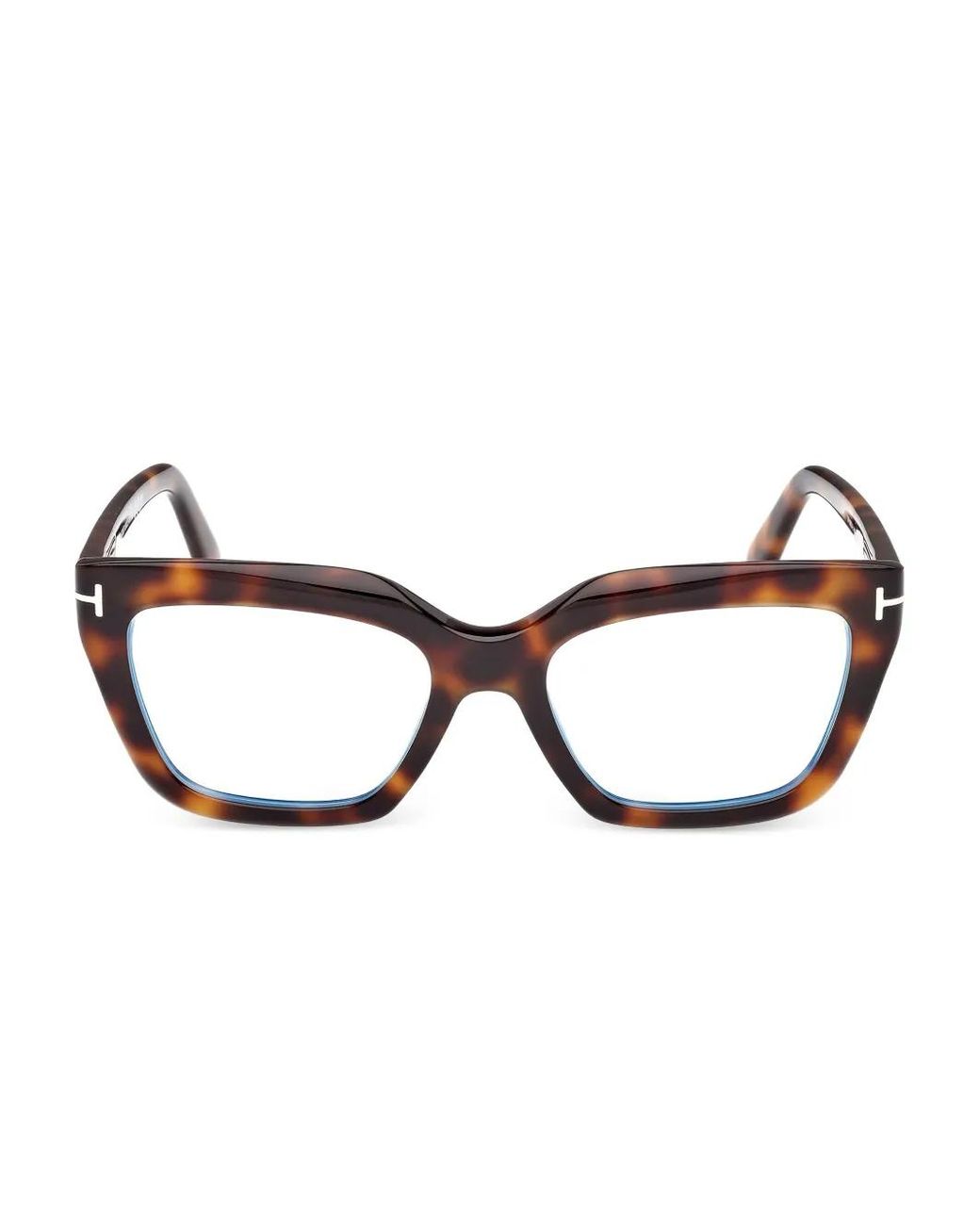 Tom Ford Brown Brille Mit Eckigem Gestell