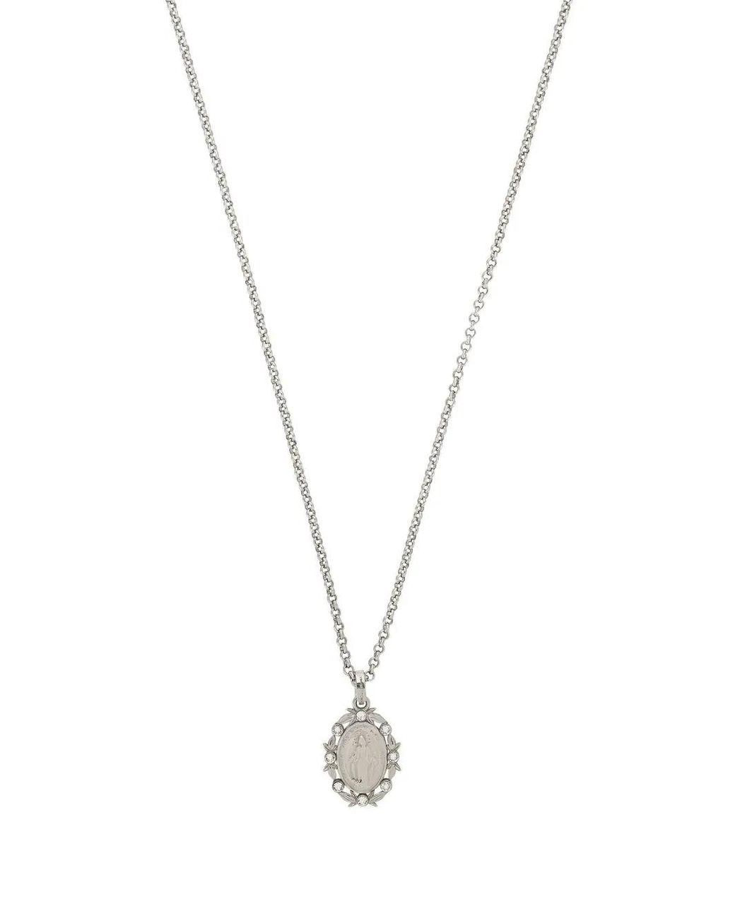 Collier À Pendentif Serti De Cristal Dolce & Gabbana pour homme en coloris Metallic