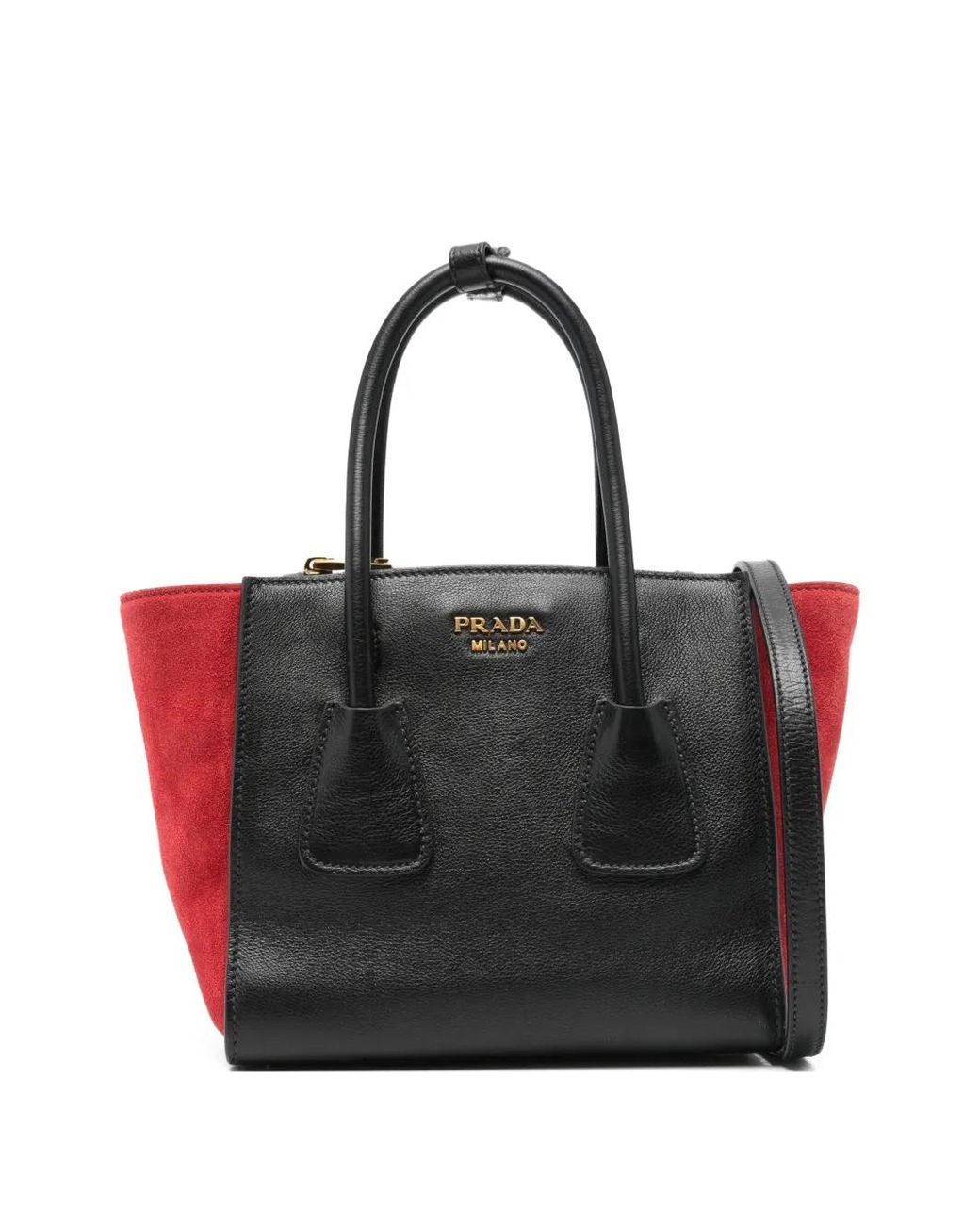 Prada Black Logo-Detail Tote Bag