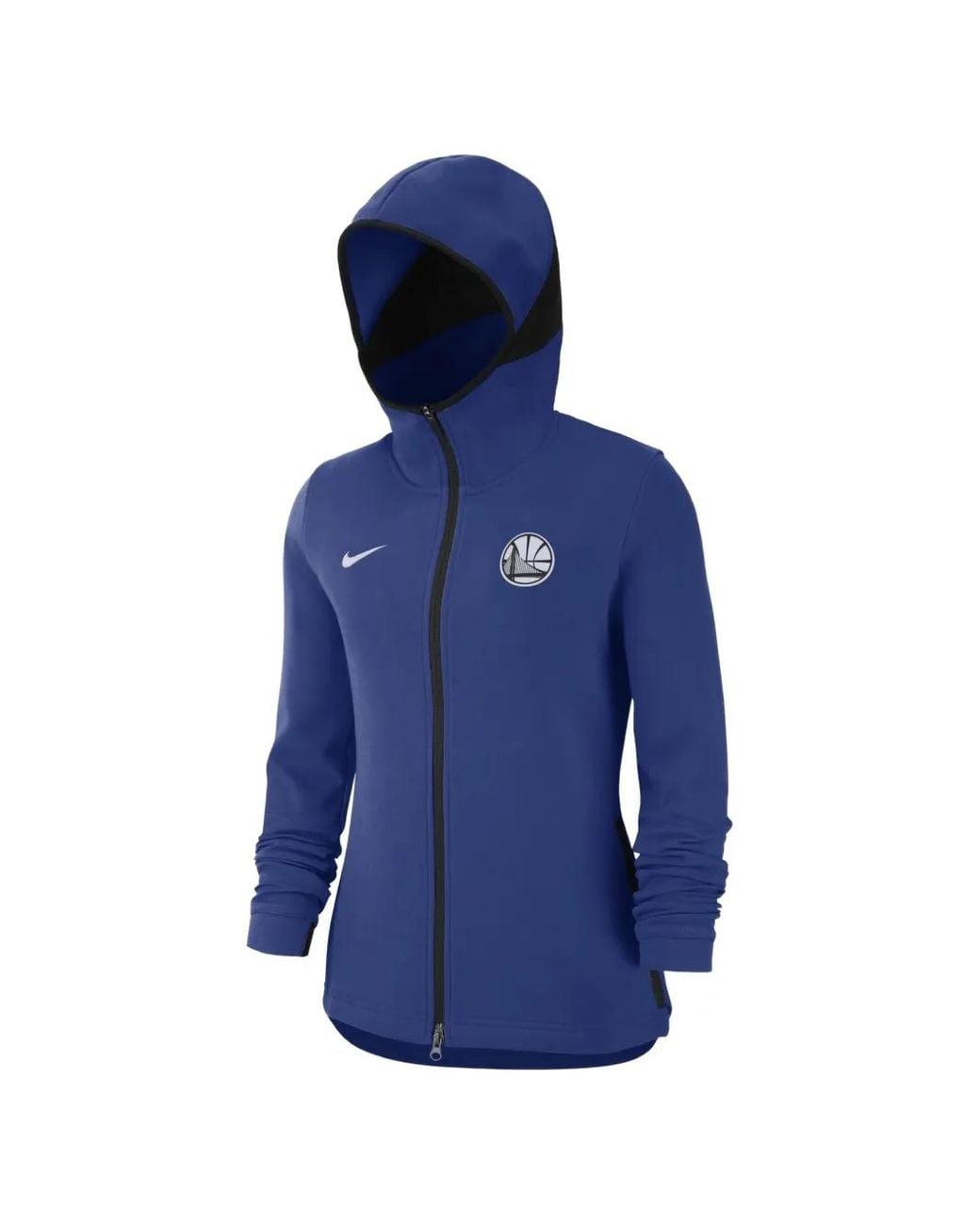 Nike Blue Nba Golden State Warriors Showtime Logo-Patch Hoodie