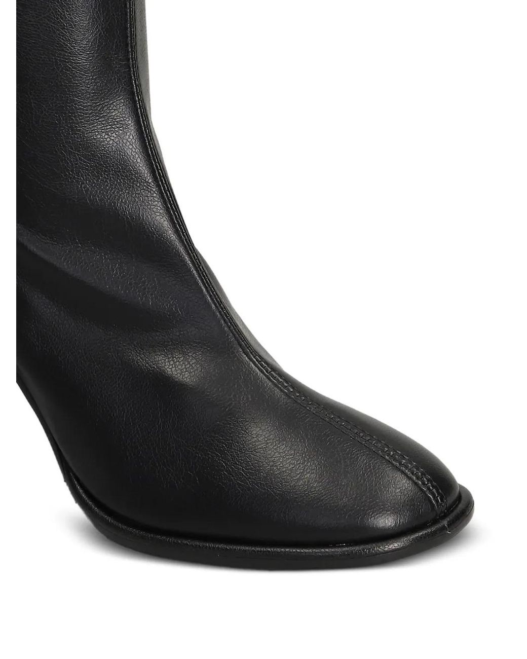 BIANCADI Black Central-Seam Ankle Boots
