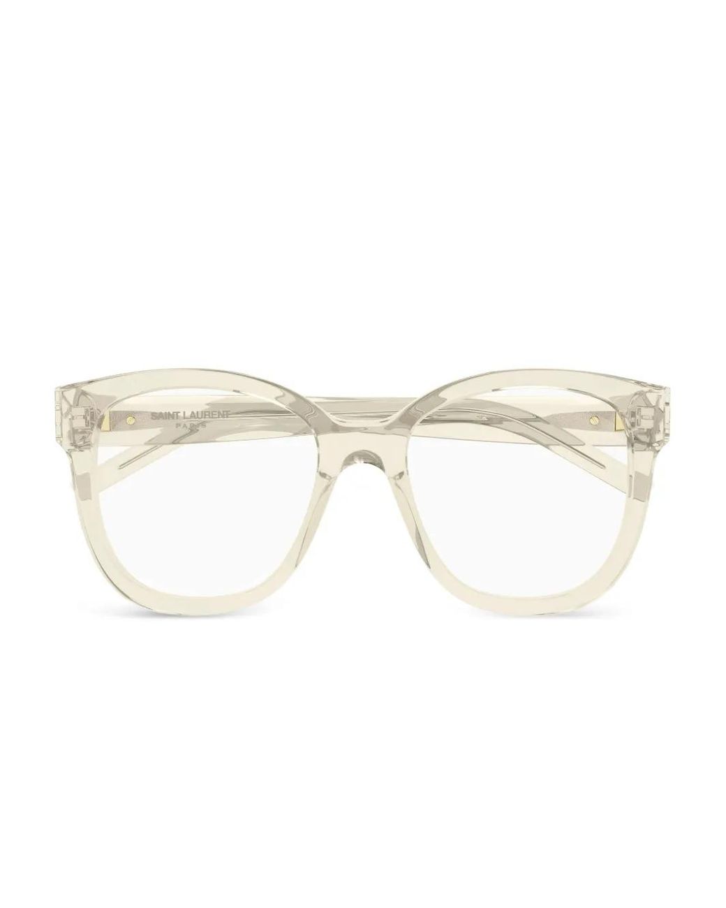 Saint Laurent Natural Geometric Logo Glasses
