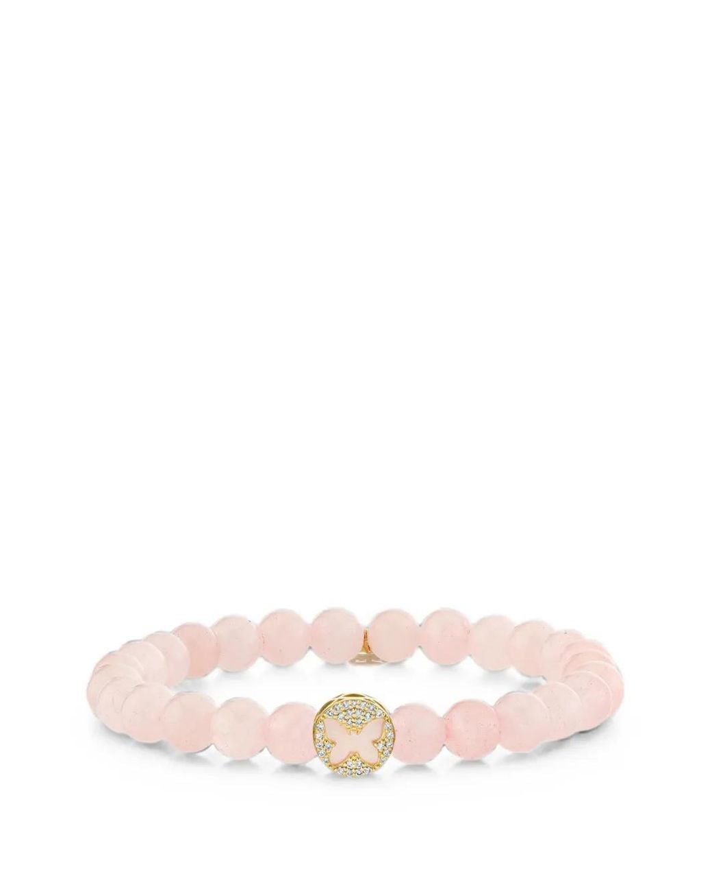 Sydney Evan Pink Butterfly Icon Quartz And Diamond Bracelet