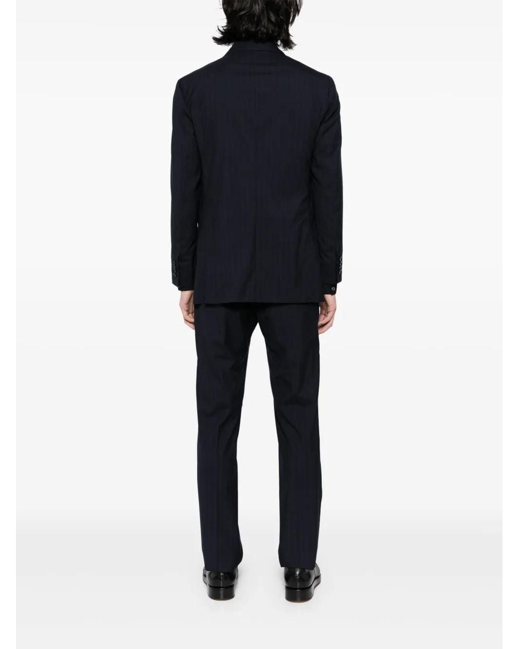 Kiton Blue Pinstripe Suit for men