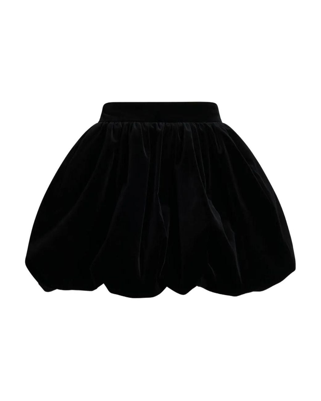 Patou Black Bloomer-Effect Mini Skirt