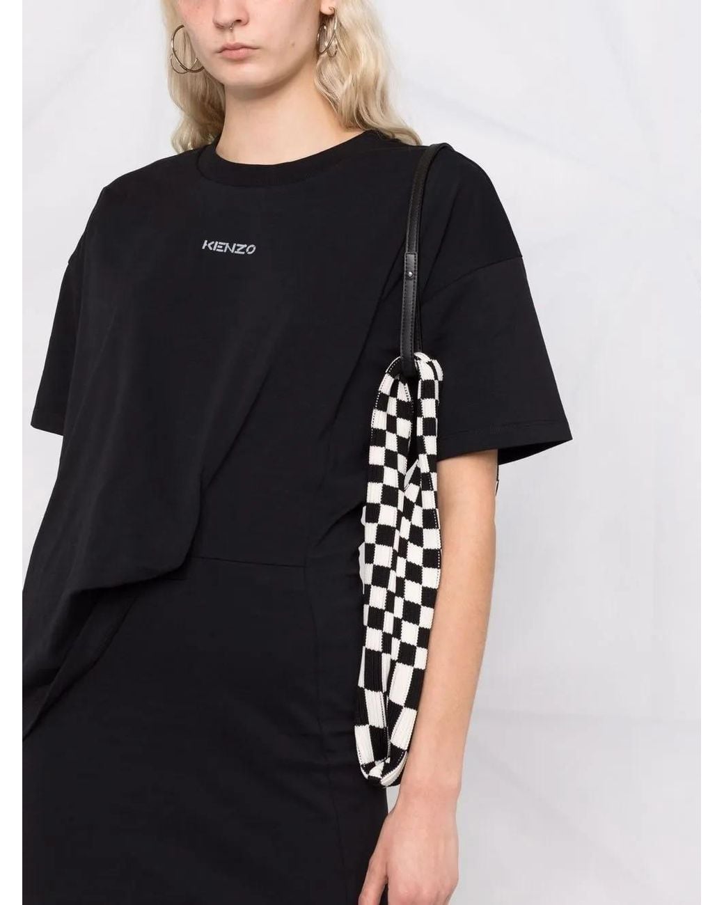 KENZO Black Logo-Printed T-Shirt Dress