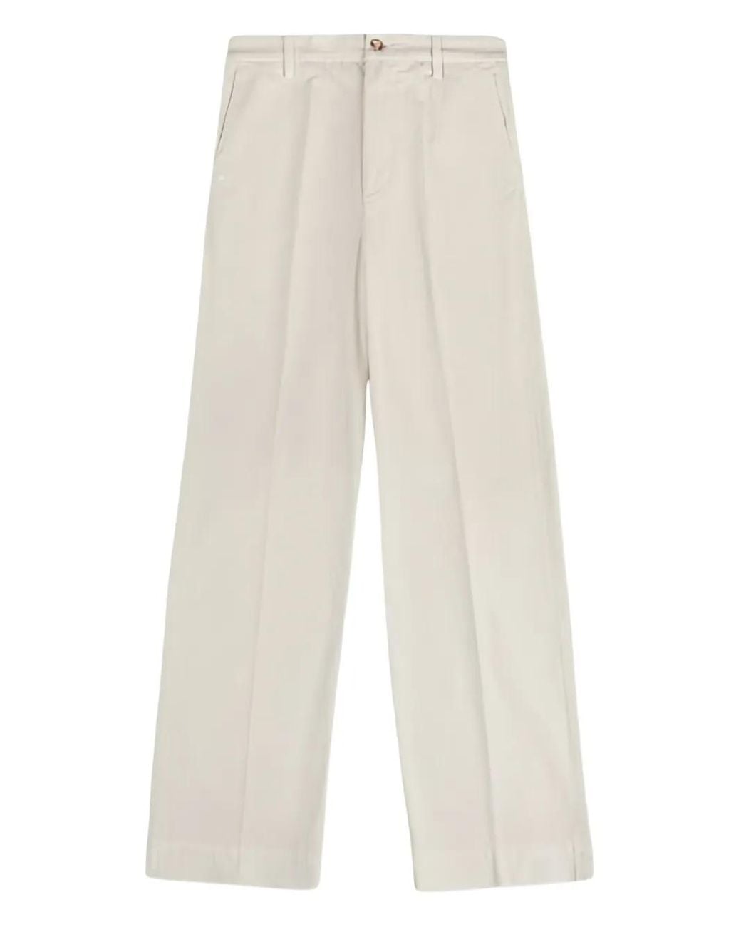 Fay White Cotton Trousers