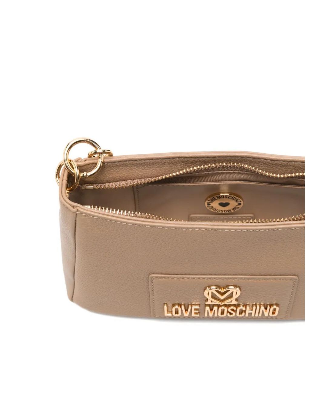Love Moschino White Logo Chain-Strap Shoulder Bag