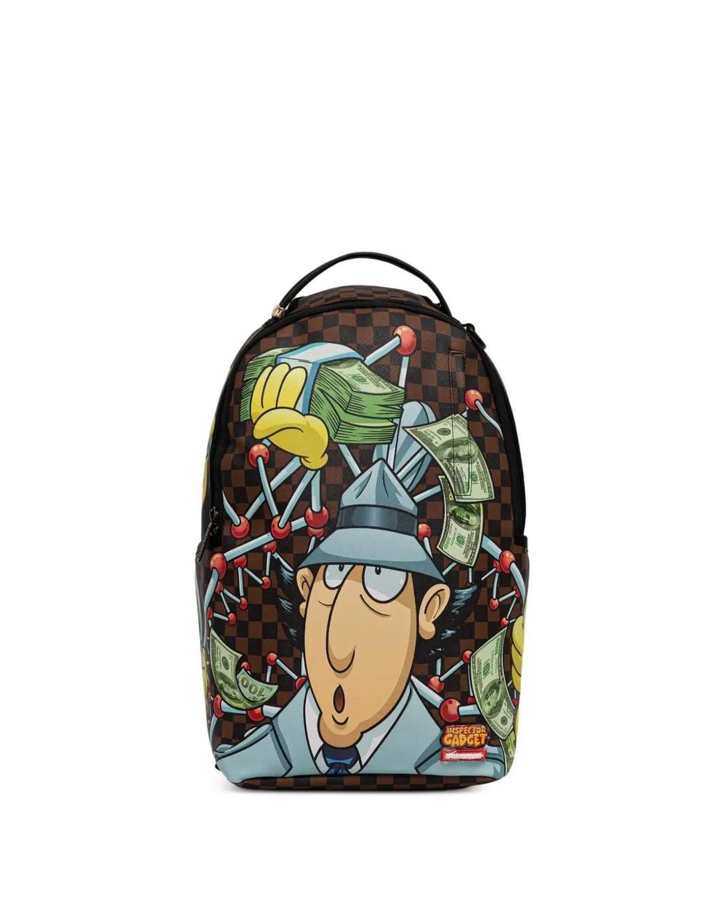Sprayground Blue Inspector Gadget Check-Pattern Backpack