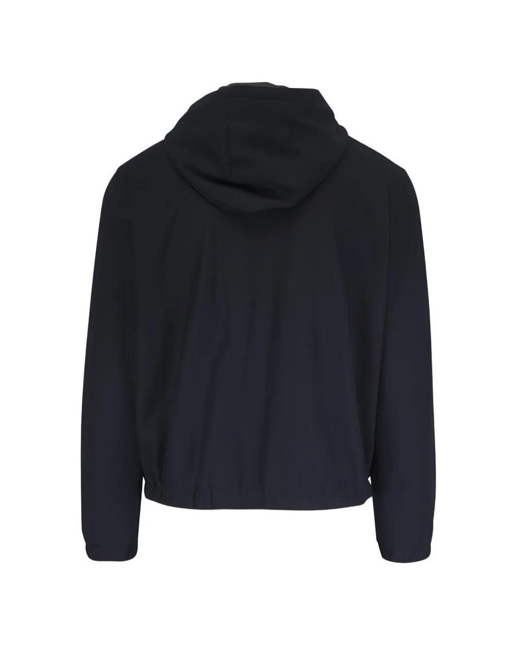 Moncler Blue Hooded Press-Stud Jacket for men