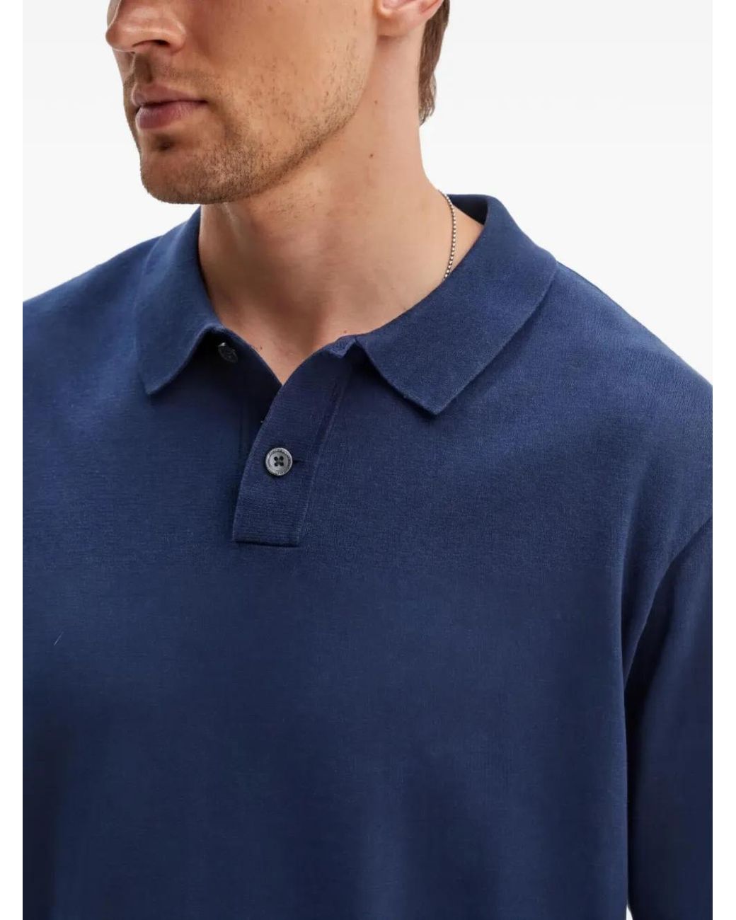 Levi's Blue Short-Sleeve Knitted Polo Shirt for men