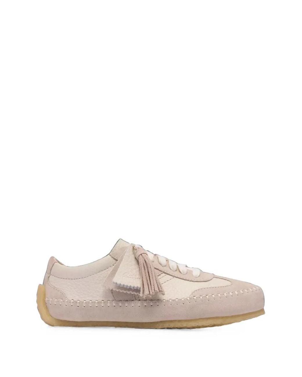 Clarks Pink Tor Low Suede Sneakers