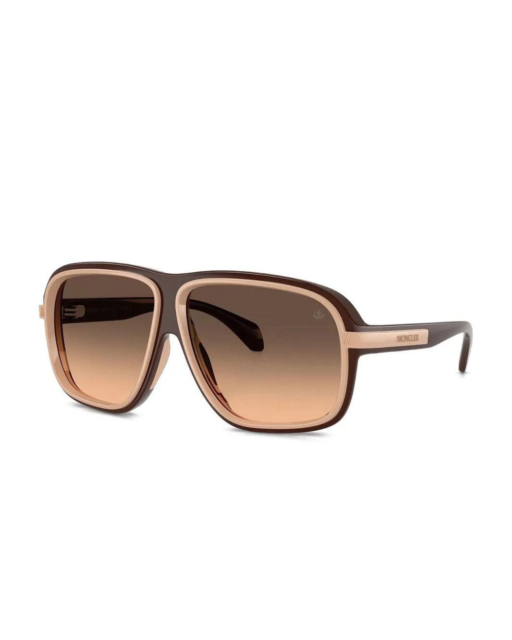 Moncler Pink Two-Tone Pilot-Frame Sunglasses