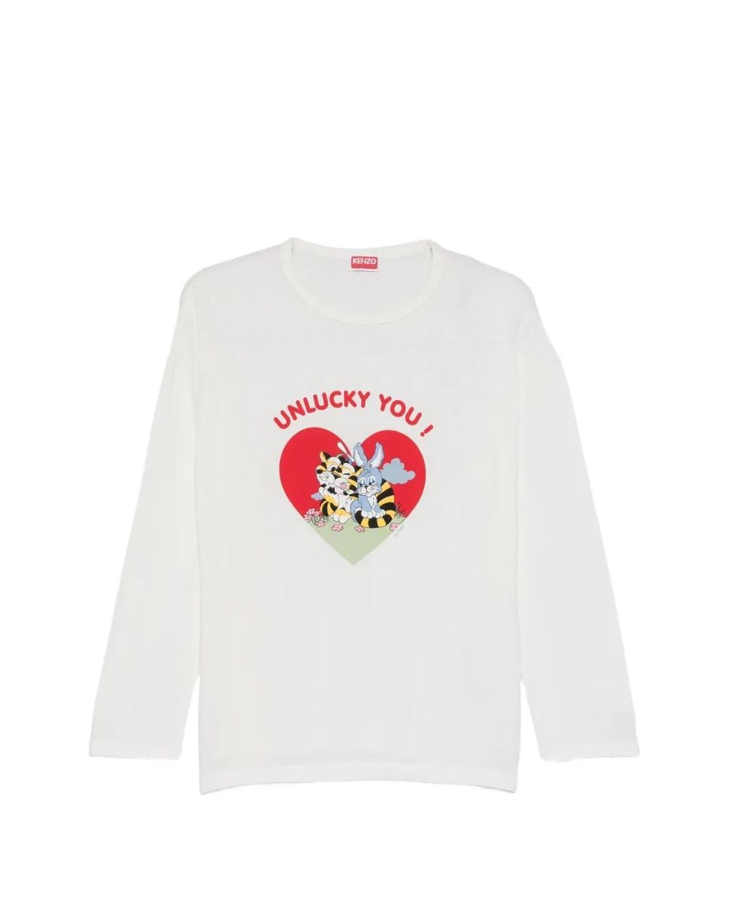 KENZO White Graphic-Print T-Shirt