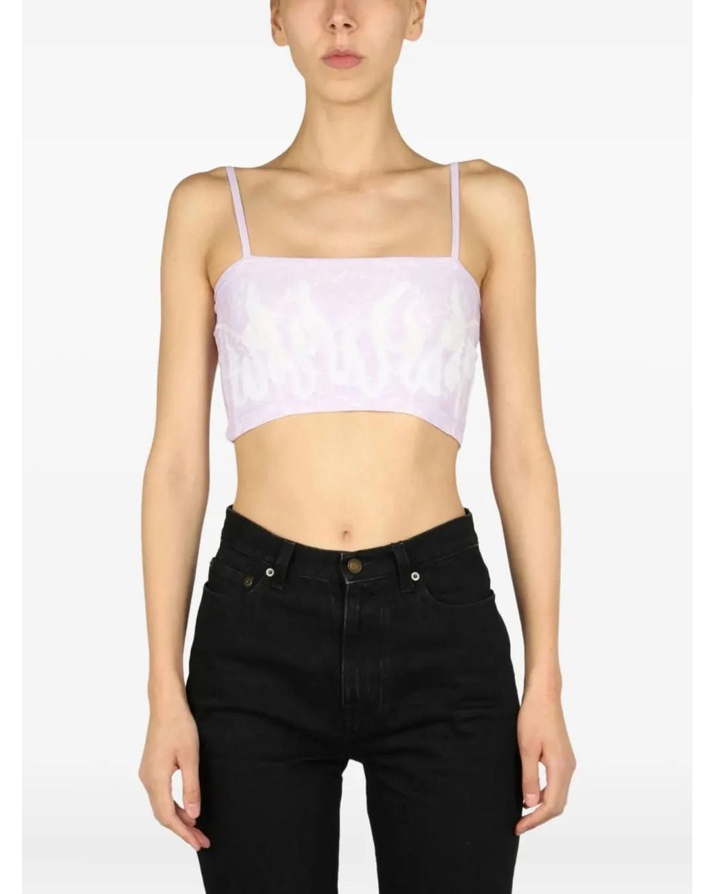 Vision Of Super Black Flame-Print Top