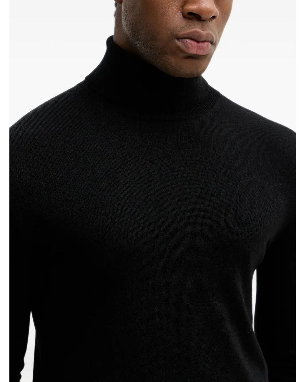 Sisley Black Roll-Neck Sweater for men