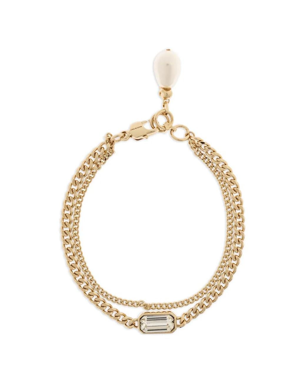 Bracciale Con Perla di McQueen in Metallic