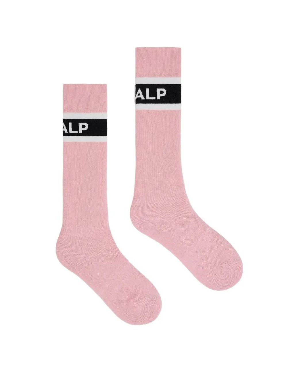 Fusalp Pink Piste Pro Logo-Jacquard Socks