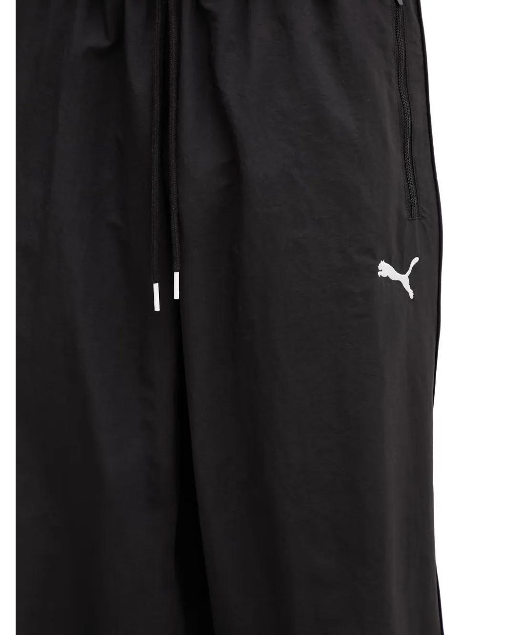 PUMA Black T7 Logo-Print Side-Stripe Track Pants