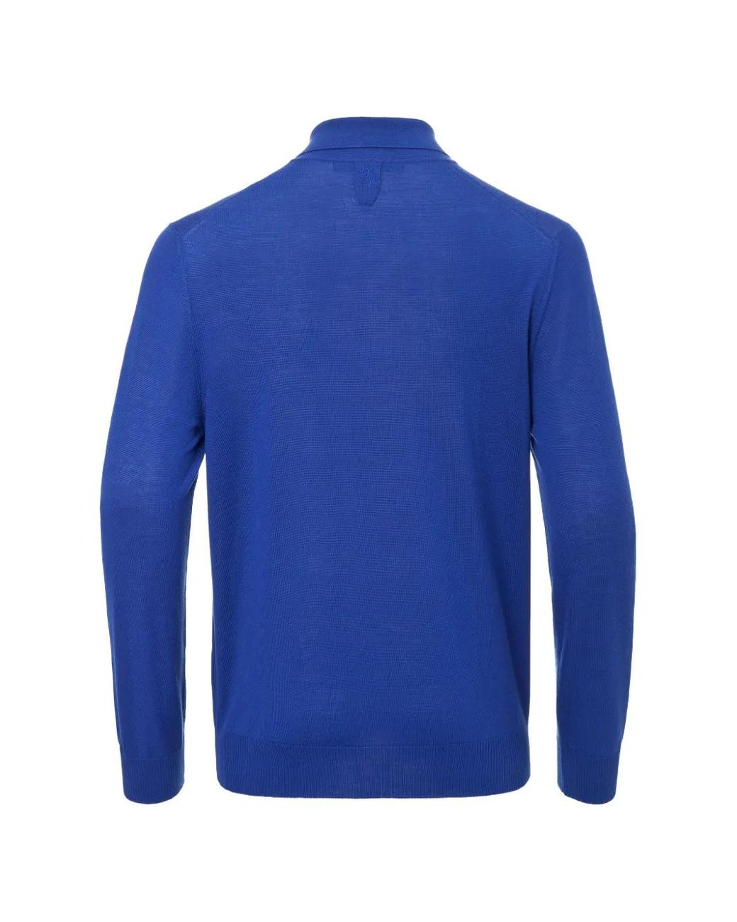 Billionaire Blue Logo-Patch Long-Sleeve Polo for men