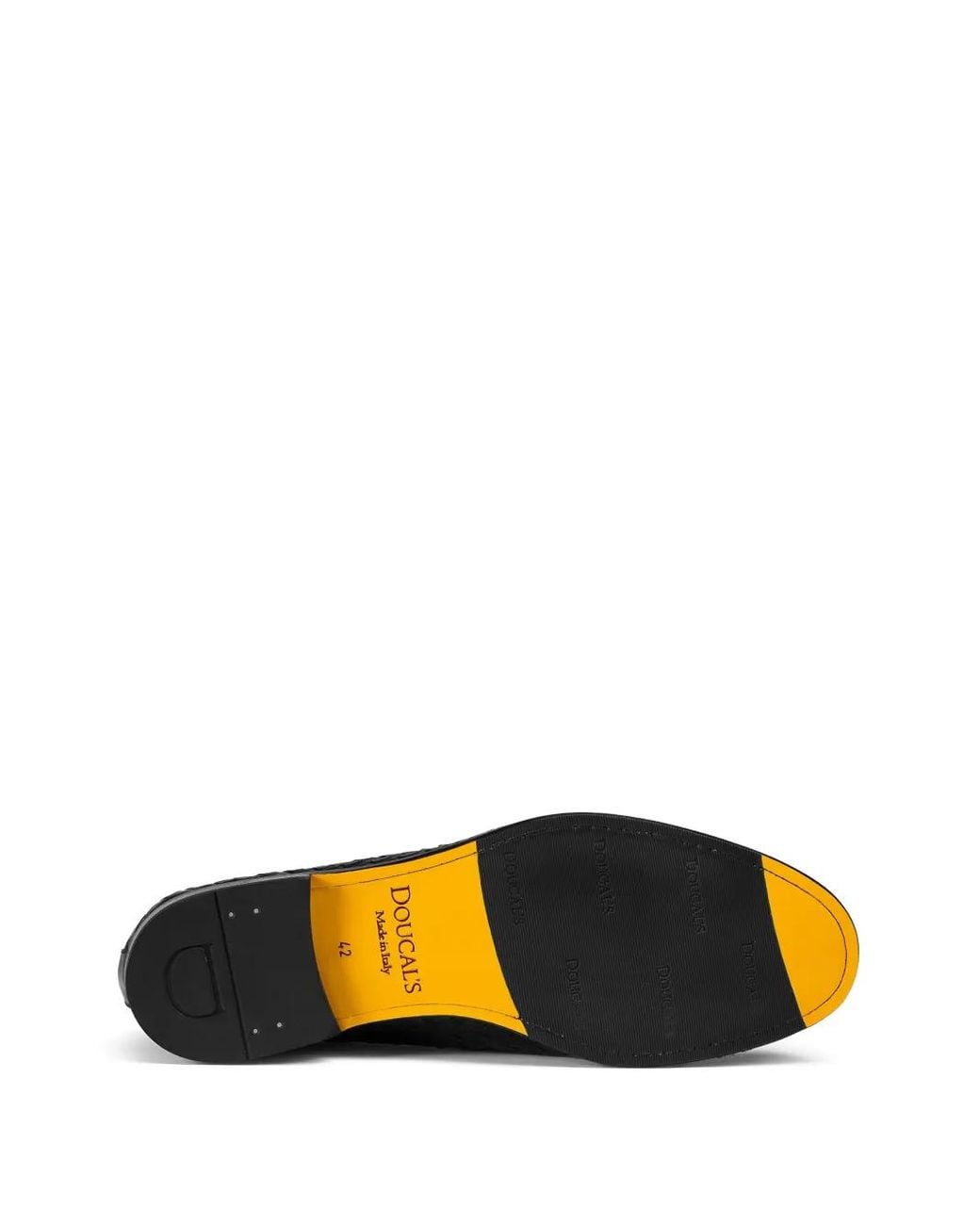 Doucal's Black Leather Loafers for men